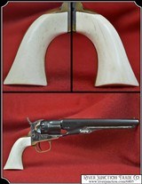Hand made Bone one piece Grips - For Model 1862 Police RJT#6805 - 1 of 8