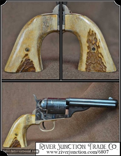 (Special Order) MAKE TO YOUR GUN Stag Elk with Bark-Grips 1872 Open top RJT#6807