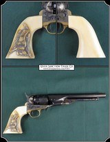 Grips ~ Mexican Eagle 1860 Army 1872 Colt, Uberti, Pietta & 1873 El Patron Grizzly Paw - Antique Ivory grip RJT#5303 - 1 of 10