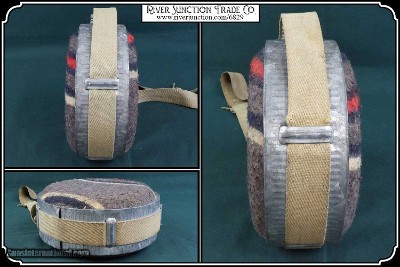 All Tin Wool Covered Old West Two Quart Canteen - Image 4 of 8