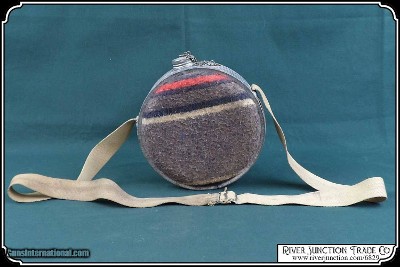 All Tin Wool Covered Old West Two Quart Canteen - Image 3 of 8
