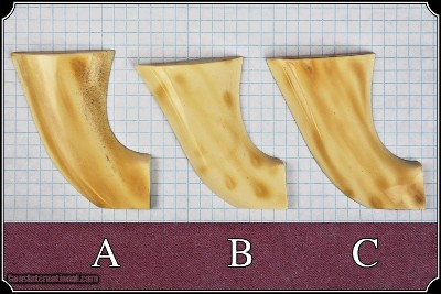 Grips A,B,&C ~1872 and 1851/61 Navy colt - Plain Ivory grip RJT#6463 - Image 7 of 8