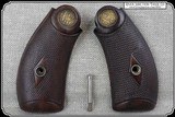 Original Checker Wood grips with SW medalian grips for S&W New Model No. 3, .44 CAL. DOUBLE ACTION RJT#6894 - 5 of 8