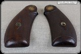 Original Checker Wood grips with SW medalian grips for S&W New Model No. 3, .44 CAL. DOUBLE ACTION RJT#6894 - 6 of 8
