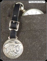 Very Rare Silver Plate Antique Original Buffalo Bill & Pawnee Bill Watch Fob