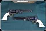 Match Pair of Engraved 1851 Navy Revolvers - 2 of 23