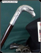 Silver Plated handled Sword Cane - 1 of 12