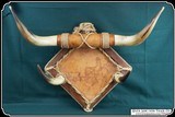 Ranch bunkhouse made steer horn hat rack - 2 of 10