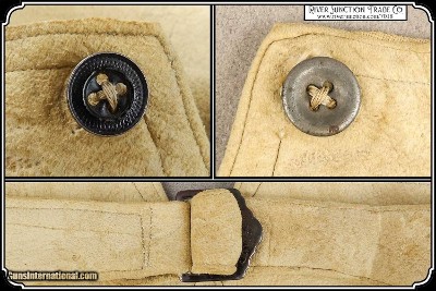 Museum Quality Original Indian Wars Cavalry Officers Brain Tanned Elk Hide Trousers - Image 11 of 19