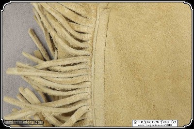 Museum Quality Original Indian Wars Cavalry Officers Brain Tanned Elk Hide Trousers - Image 17 of 19