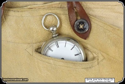 Museum Quality Original Indian Wars Cavalry Officers Brain Tanned Elk Hide Trousers - Image 15 of 19
