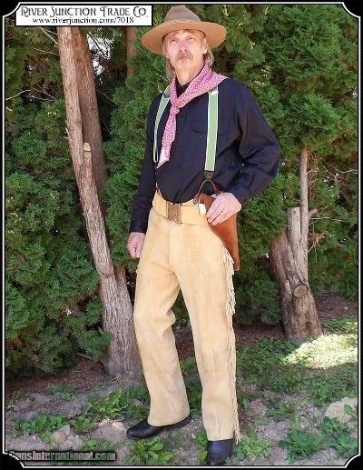 Museum Quality Original Indian Wars Cavalry Officers Brain Tanned Elk Hide Trousers