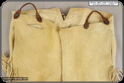 Museum Quality Original Indian Wars Cavalry Officers Brain Tanned Elk Hide Trousers - Image 5 of 19