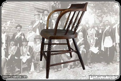 Civil War Era Masonic Chairs - Image 3 of 6