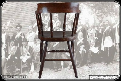 Civil War Era Masonic Chairs - Image 4 of 6