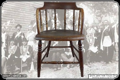 Civil War Era Masonic Chairs - Image 2 of 6