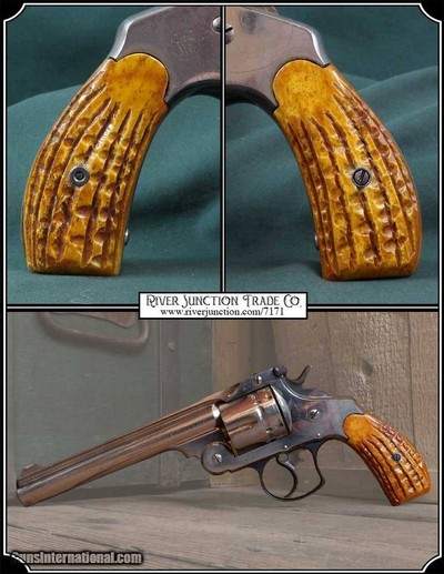 Bone Hash Mark Grips for S&W Double Action Model 3 -RJT#7171