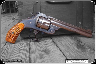 Bone Hash Mark Grips for S&W Double Action Model 3 -RJT#7171 - Image 3 of 9