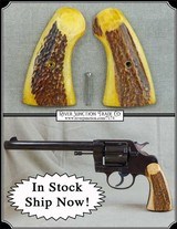 Two Piece Elk Grips with Bark for the Colt New Service RJT# 7174 - 1 of 7