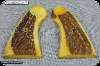 Two Piece Elk Grips with Bark for the Colt New Service RJT# 7174 - Image 5 of 7