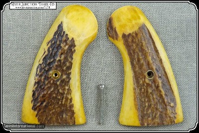 Two Piece Elk Grips with Bark for the Colt New Service RJT# 7174 - Image 4 of 7