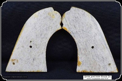Hand Made Jigged Elk Antler Grips for Uberti Remington RJT# 7179 - Image 7 of 8