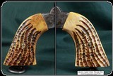 Hand Made Jigged Elk Antler Grips for Uberti Remington RJT# 7179 - 4 of 8