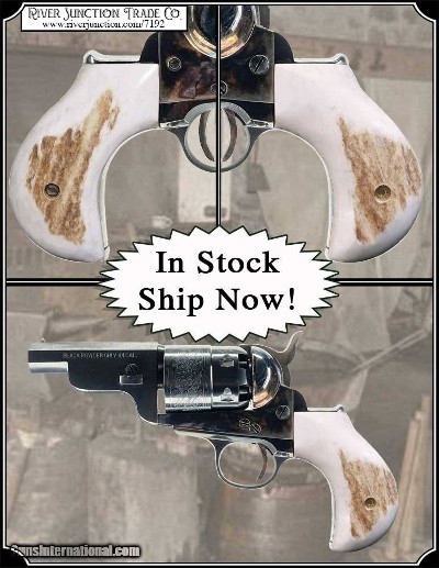 Lightning Style Elk with Bark Grips for Pietta Snub Nose 60 Army 61 Navy and 51 Navy RJT# 7192