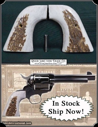 Elk with Bark Grips for Ruger New Vaquero RJT# 7197 - Image 1 of 7