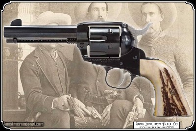 Light Antiqued Elk Horn Grips with Bark for Ruger New Vaquero RJT# 7198 - Image 3 of 7
