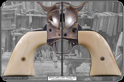 Smooth Bone Two Piece Grips for 1st or 2nd Gen Colt SAA RJT# 7206 - Image 4 of 8