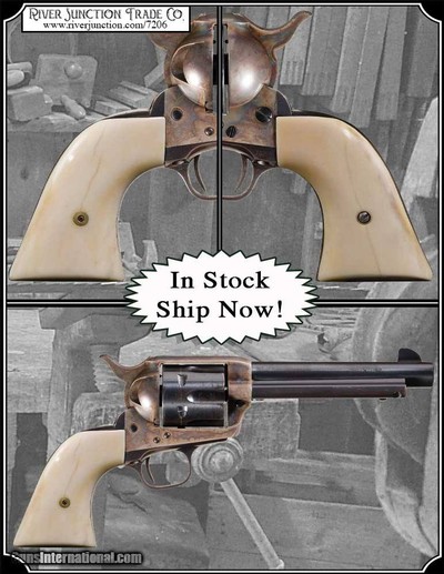 Smooth Bone Two Piece Grips for 1st or 2nd Gen Colt SAA RJT# 7206