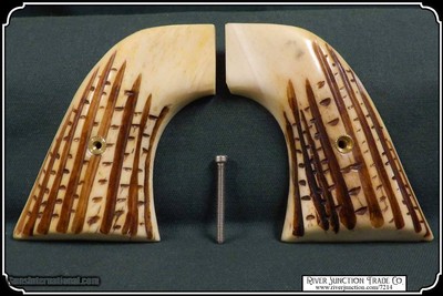 Hash Mark Real Bone Grips for Colt 1873 SAA 1st and 2nd Gen RJT# 7214 - Image 5 of 8
