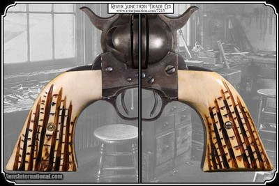 Elk Antler Hash Mark Grips for Colt 1873 and Clones RJT# 7215 - Image 4 of 8
