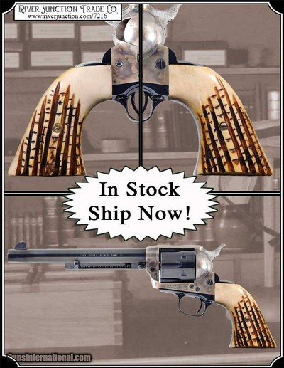 Colt 1873 Elk Hash Mark Grips for 2nd and 3rd Gen RJT# 7216