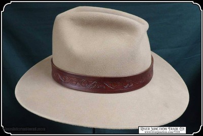 Hat Band- Saddle Makers Leaf and Vine Rich Mahogany - Image 6 of 10