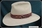 Hat Band- Saddle Makers Leaf and Vine Rich Mahogany - 5 of 10