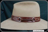 Hat Band- Saddle Makers Leaf and Vine Rich Mahogany - 7 of 10