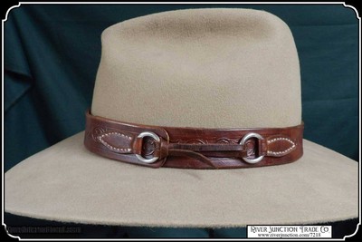Hat Band- Saddle Makers Leaf and Vine Rich Mahogany - Image 7 of 10