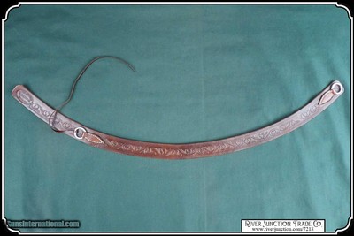 Hat Band- Saddle Makers Leaf and Vine Rich Mahogany - Image 8 of 10