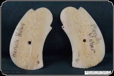 Hand Crafted Smooth Bone Merwin Hulbert Grips RJT# 7290 - Image 8 of 9
