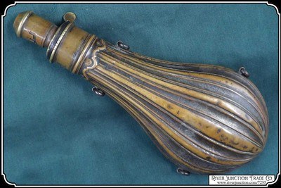 Copper powder flask Marked G. & J. W. Hawksley - Image 5 of 9