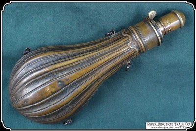 Copper powder flask Marked G. & J. W. Hawksley - Image 4 of 9