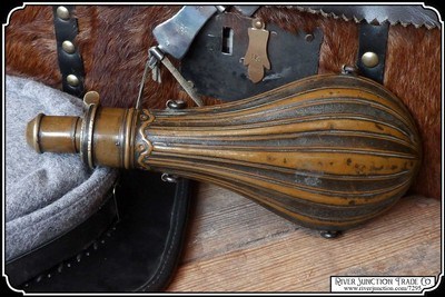 Copper powder flask Marked G. & J. W. Hawksley - Image 3 of 9