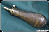 Civil War copper powder flask, marked “American Flask & Cap Co.” - 4 of 8