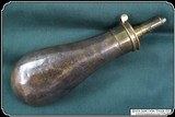 Civil War copper powder flask, marked “American Flask & Cap Co.” - 5 of 8