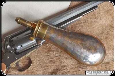 Civil War copper powder flask, marked “American Flask & Cap Co.” - Image 3 of 8