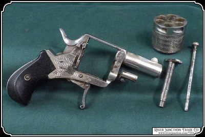 Engraved Folding Trigger Revolver - Image 14 of 18