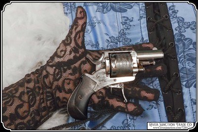 Engraved Folding Trigger Revolver - Image 5 of 18