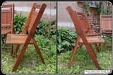 Antique Folding Camp Chairs, 4 chair set. - 4 of 8